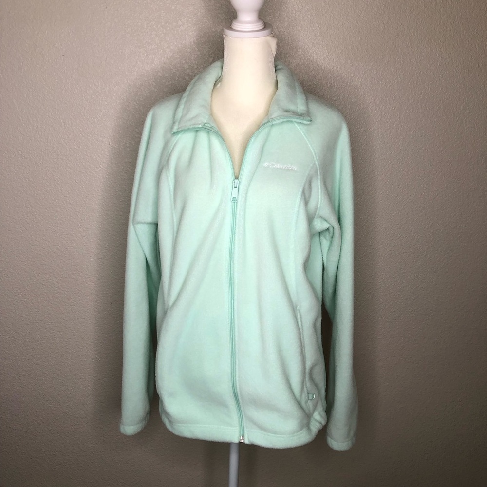 Columbia Women's Light Green Fleece Jacket Large